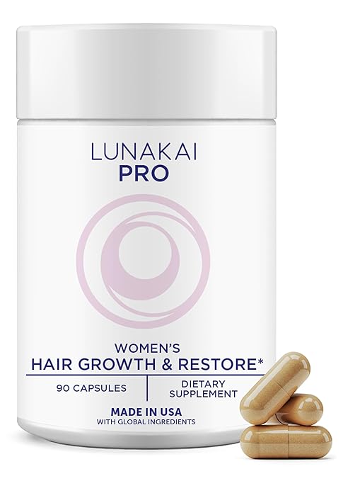Lunakai Pro Women's Hair Growth & Restore, Biotin & Collagen to Reduce Thinning, Made in USA...